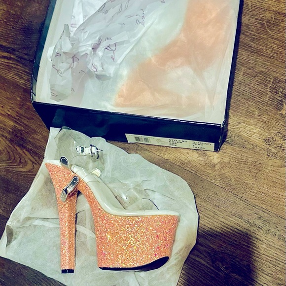 Nib glitter dancer/stripper stilettos - Picture 1 of 7